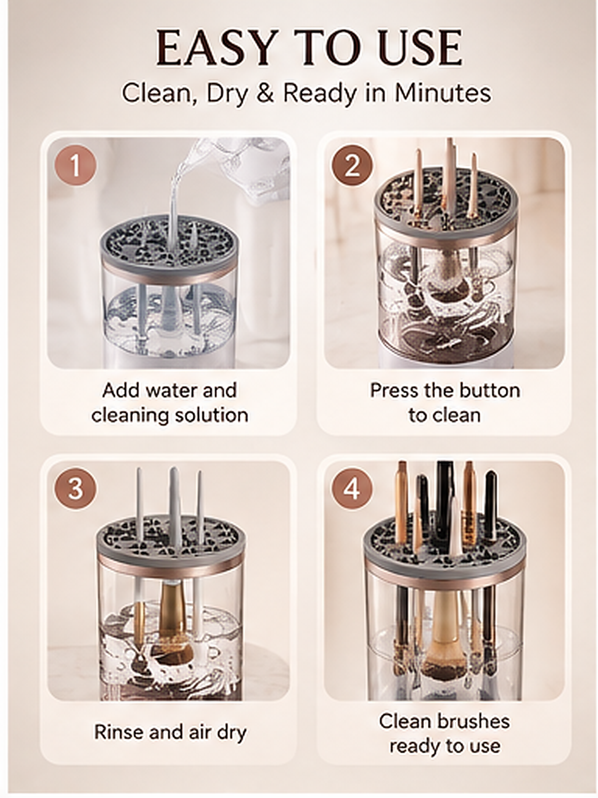 Zelovia™ Electric Makeup Brush Cleaner