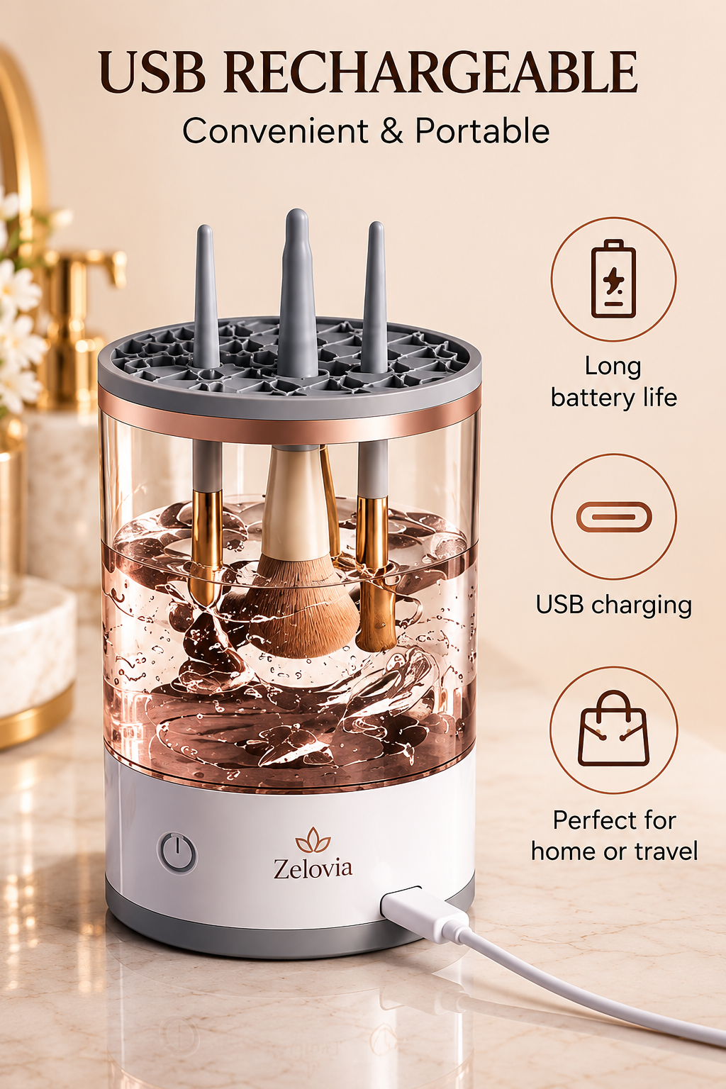 Zelovia™ Electric Makeup Brush Cleaner