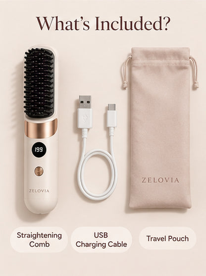 Zelovia™ Cordless Hair Straightening Comb
