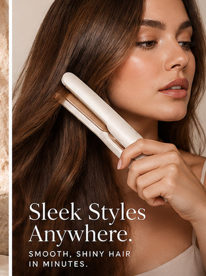 Zelovia™ Cordless Mini Hair Straightener & Curler