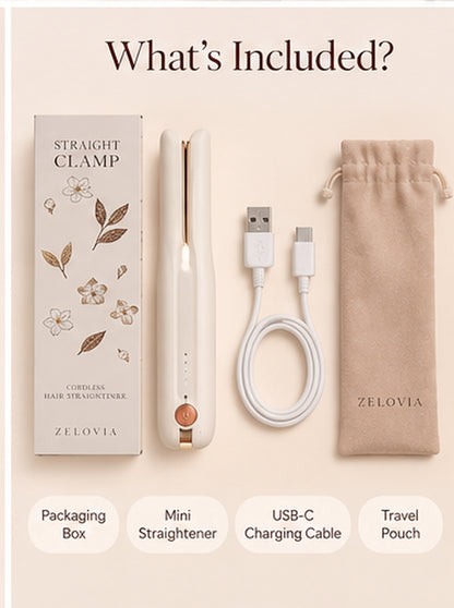 Zelovia™ Cordless Mini Hair Straightener & Curler