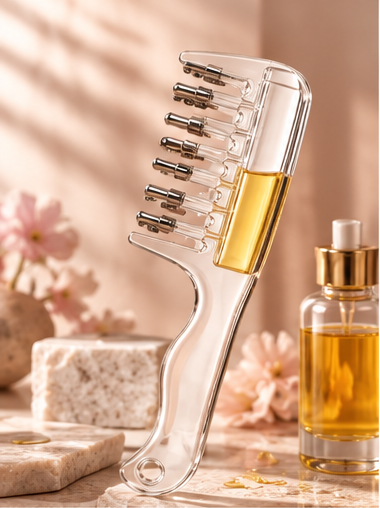 Zelovia™ Essential Oil Scalp Massage & Applicator Comb